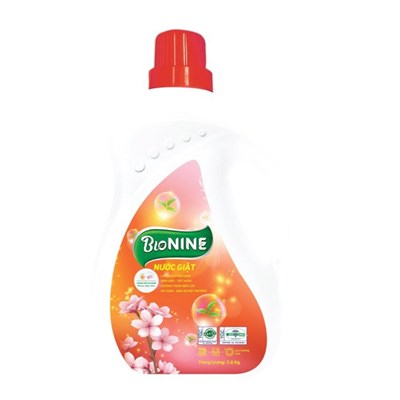 Nước giặt BIO NINE 3.6kg - Hương ngàn hoa (04 chai/thùng)